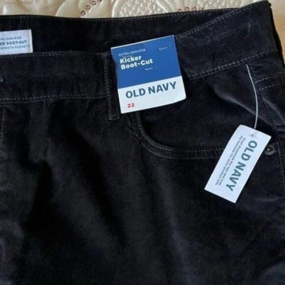 Old Navy Extra High Rise Kicker Boot Cut Velvet Pant Women's Plus Size 22 New wi - Picture 5 of 6